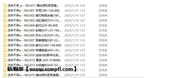 920、流年不停w – 全套15期及随包视频[8.1G]